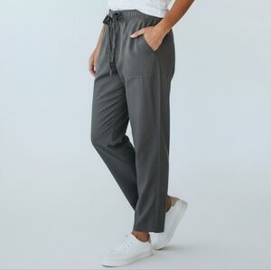 Magaschoni Tencel Flowy Grayish Green Pull On Wide Leg Pants Women's Large